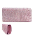 Glitter Texture Clutch Bag: Pink