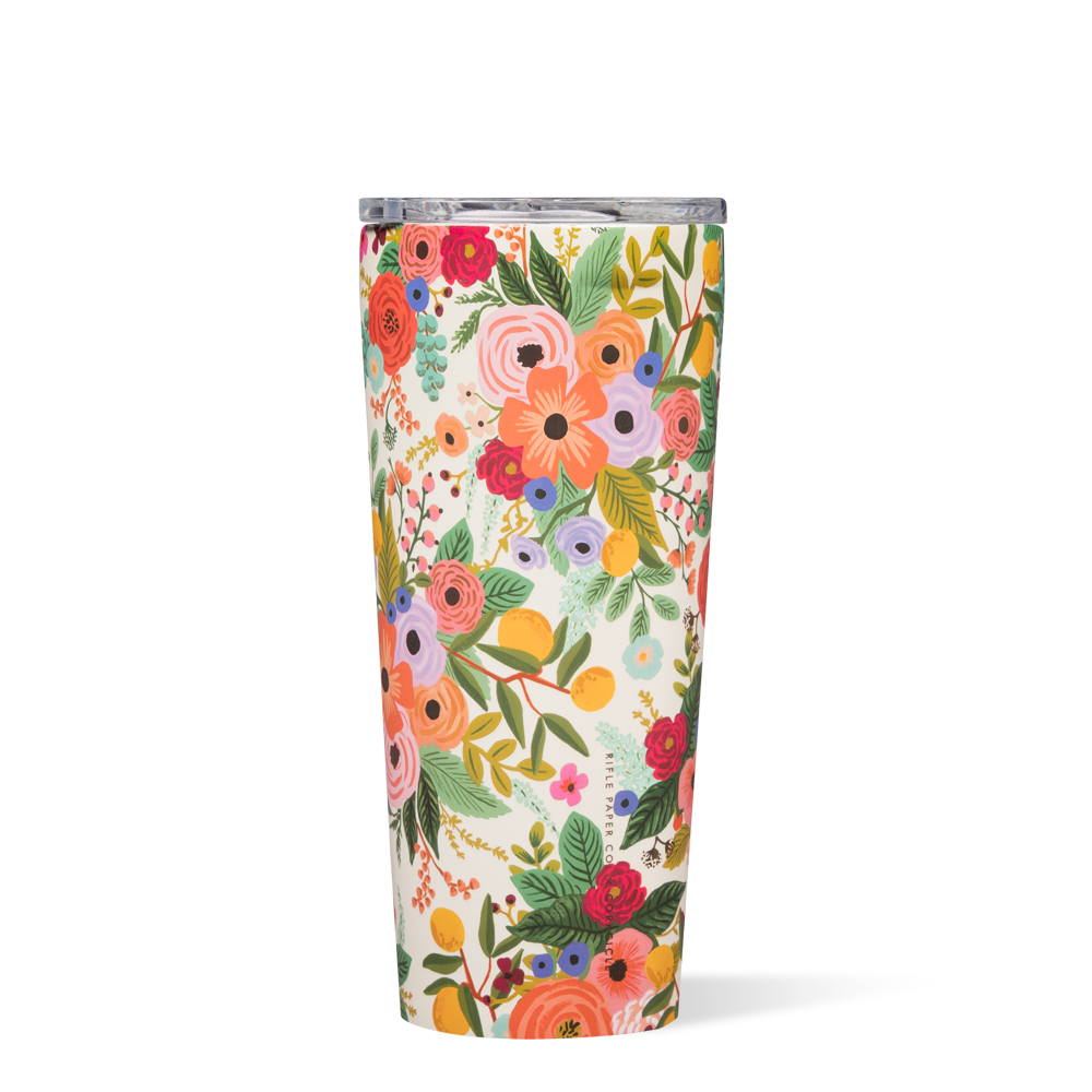 Garden Party Cream Tumbler: 24oz