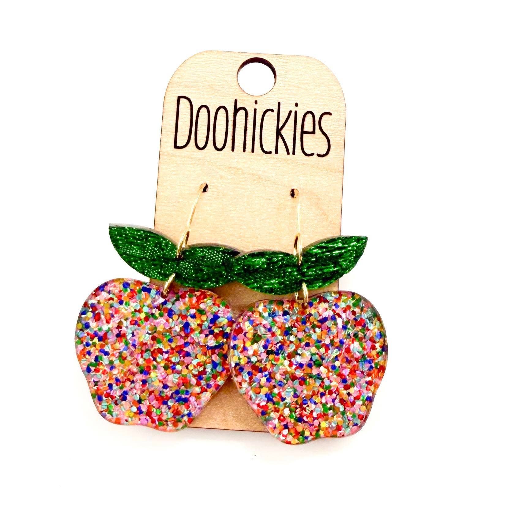Confetti Apple Dangle Earrings