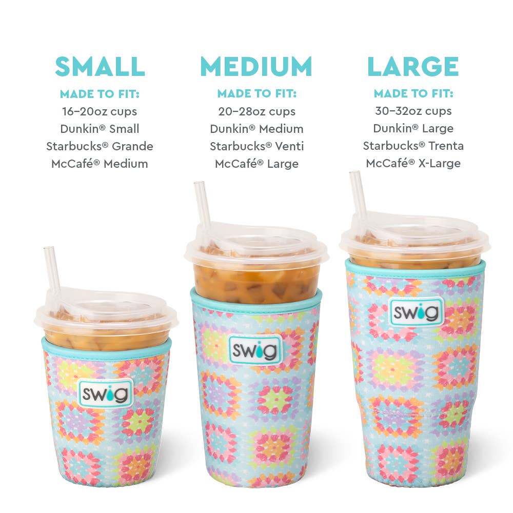 Granny Squares Iced Cup Coolie: Large