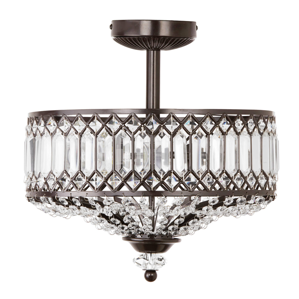 15.25"H Kendall Semi-Flush Mount Ceiling Light: Gold