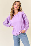 Sara Sequin Top: Lilac