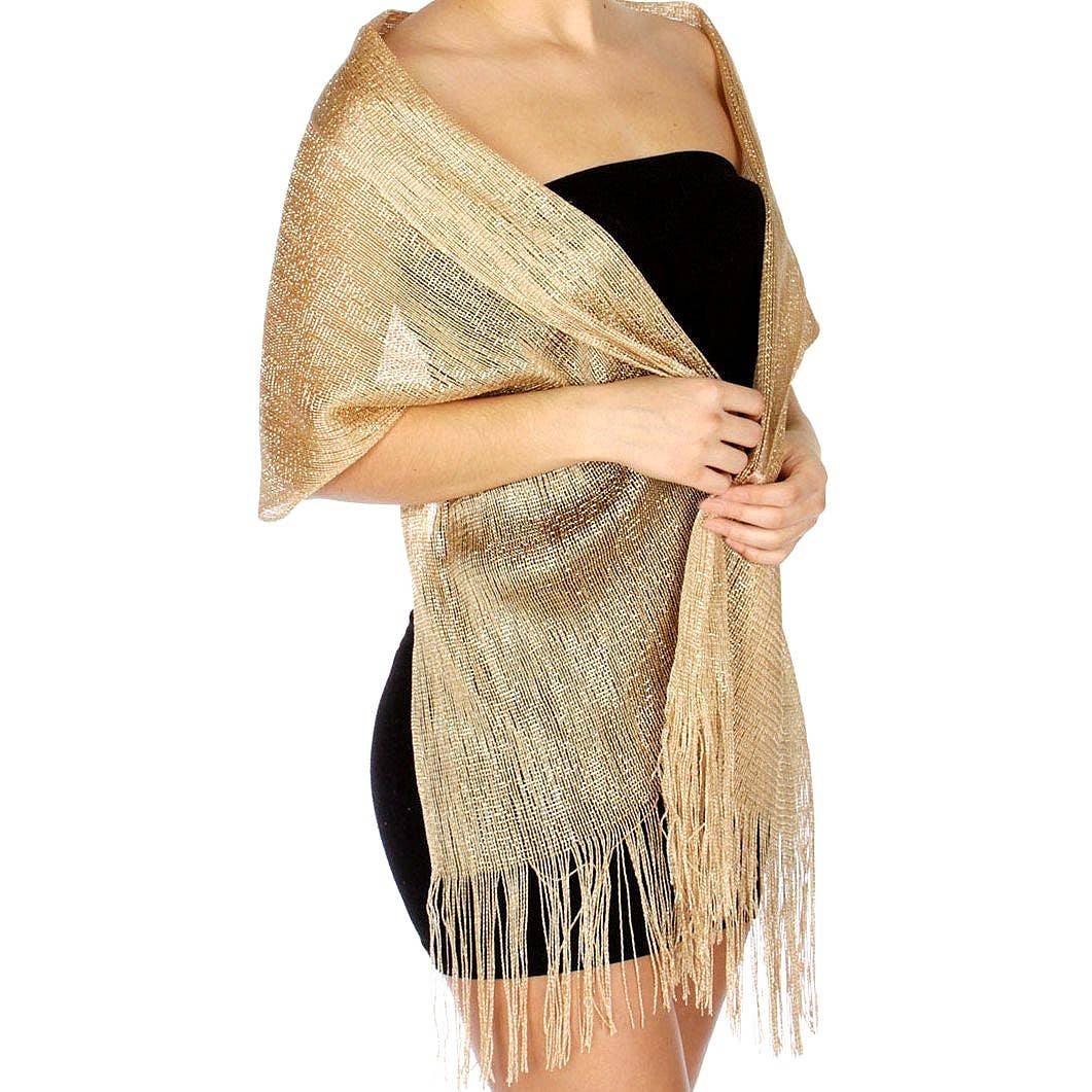Sparkle Dress Scarf Shawl: Blue