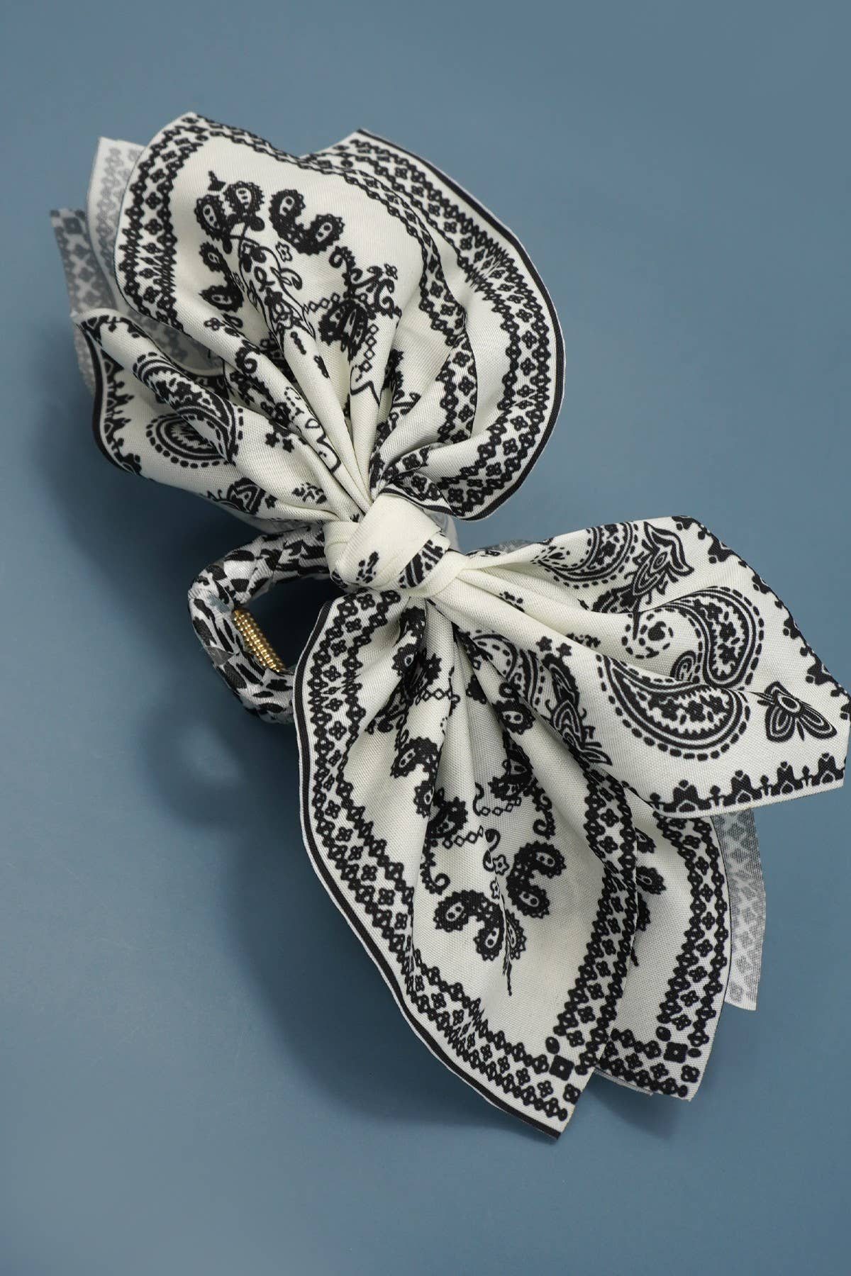Paisley Vintage Claw Clip: Black