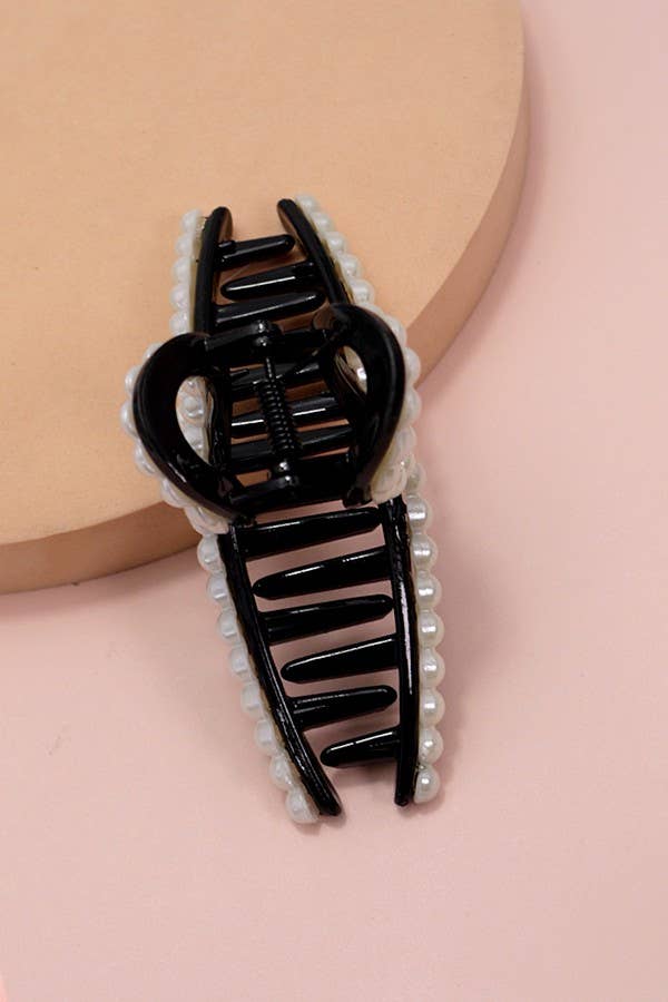 Pearl Claw Clip: Black