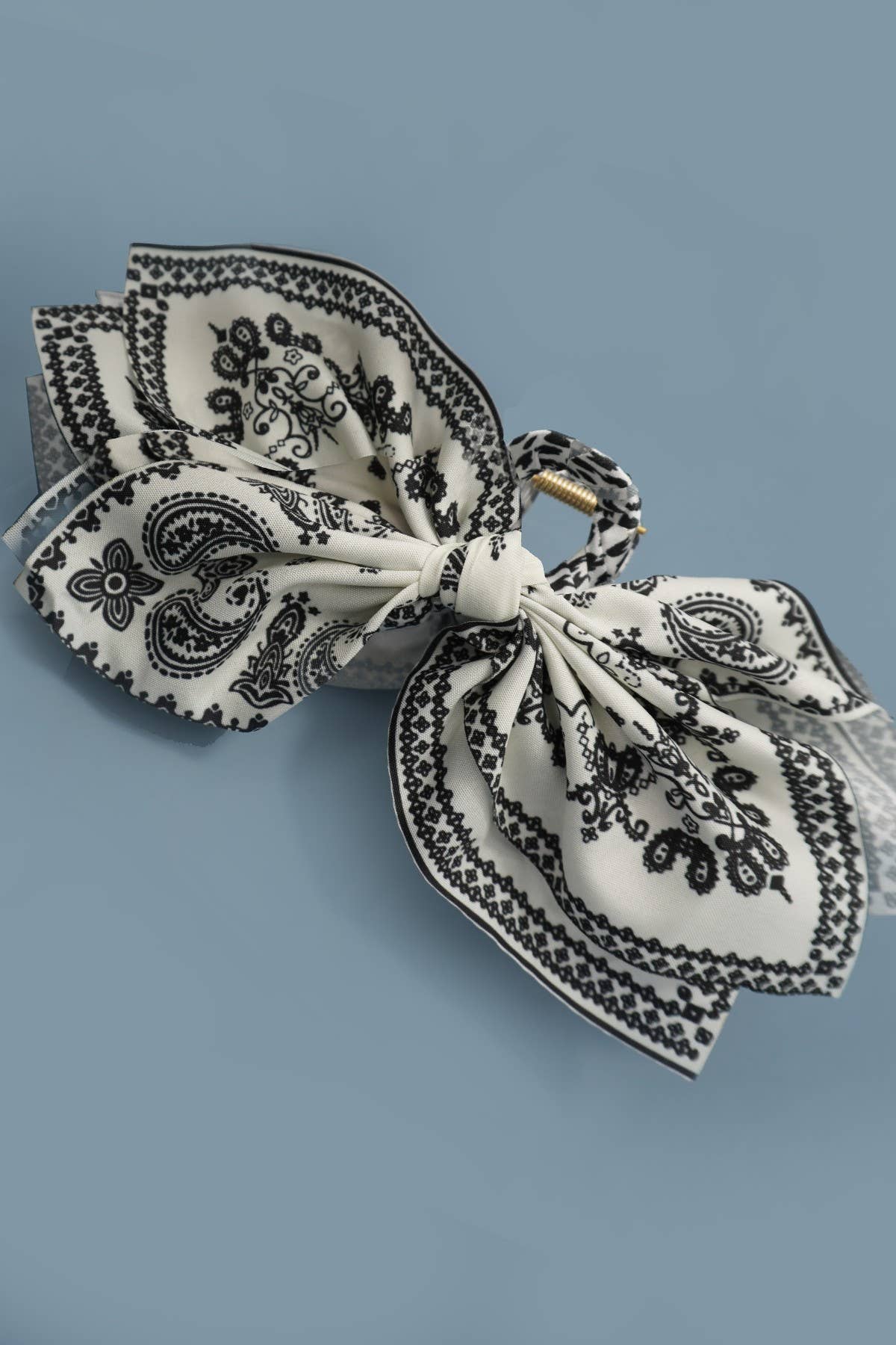 Paisley Vintage Claw Clip: Black