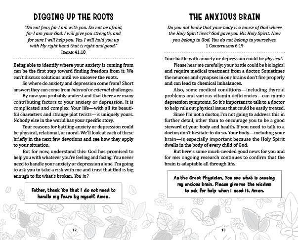Devotions & Prayers for Managing Anxiety & Depression for Teen Girls