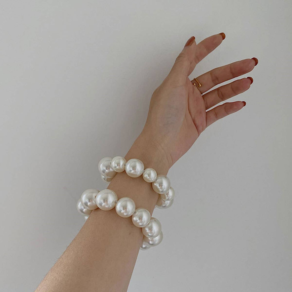 Pearl Hair Tie Bracelet: Large Pearl