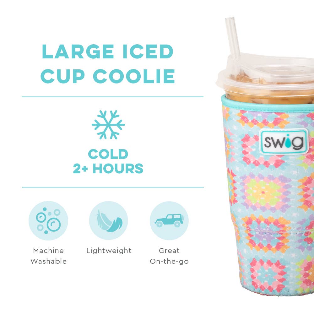 Granny Squares Iced Cup Coolie: Large