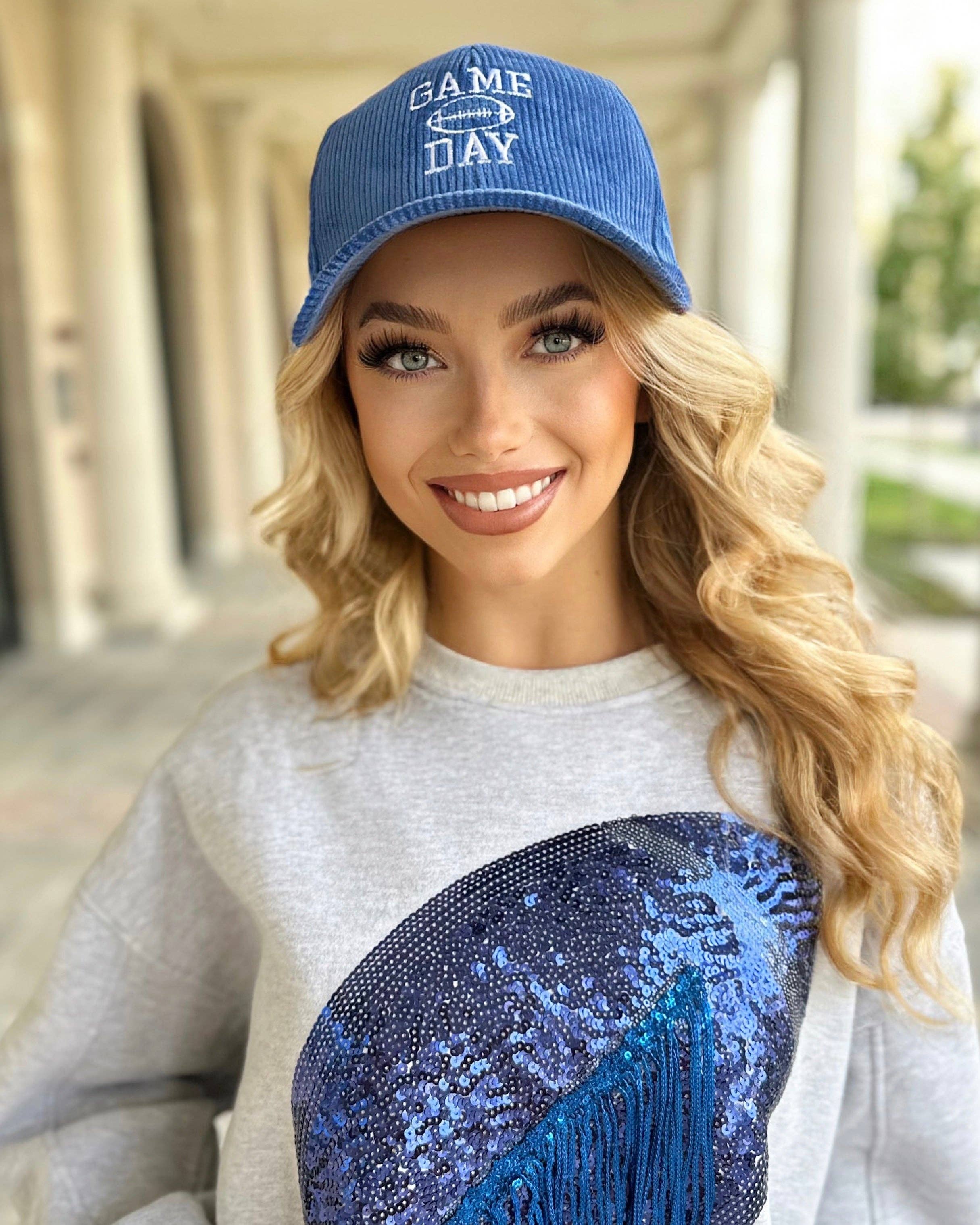 Game Day Football Cap: Blue