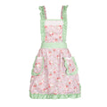Apron With Pockets: Pink/Green