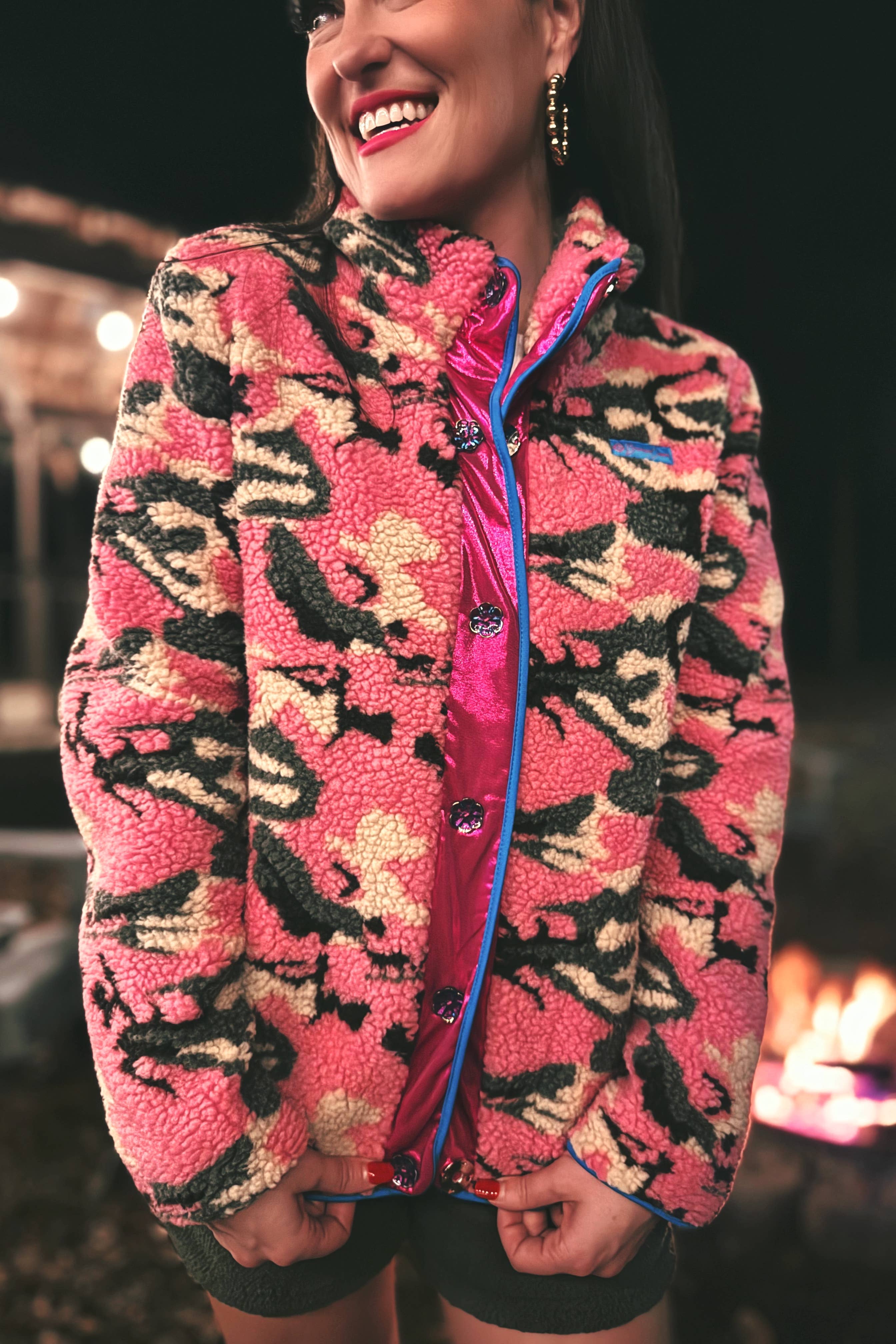 Pink Camo Fleece Jacket