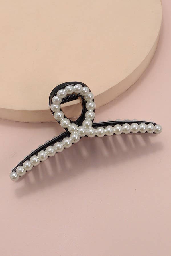 Pearl Claw Clip: Black