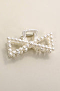 Bow Shaped Pearl Claw Clip