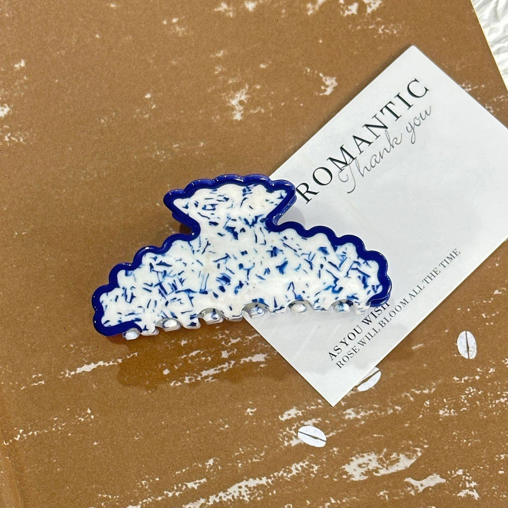 Porcelain Style Claw Clip: White