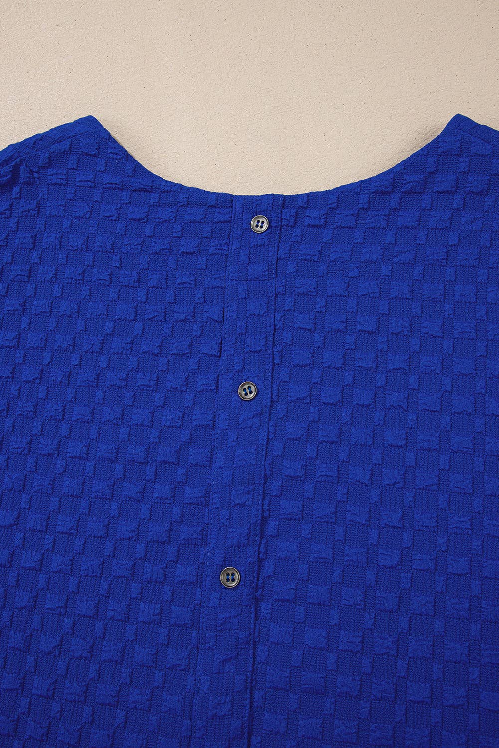 Jacquard Textured Tee and Shorts Set: Blue