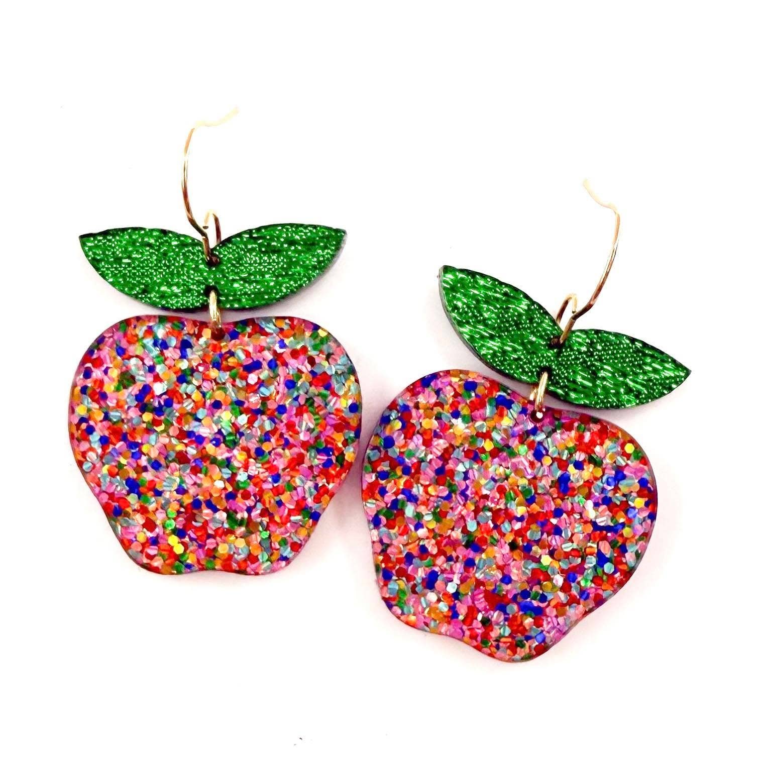 Confetti Apple Dangle Earrings