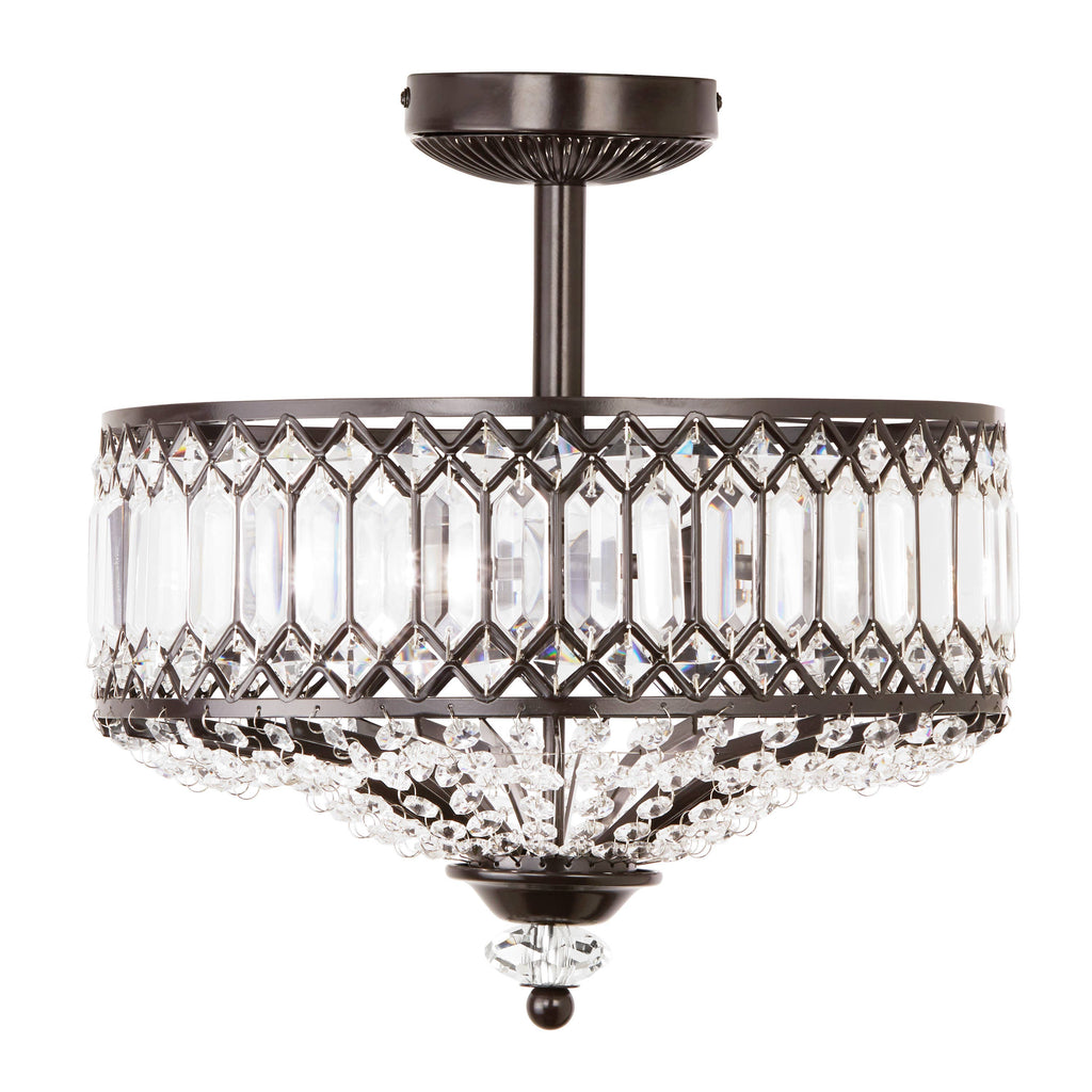 15.25"H Kendall Semi-Flush Mount Ceiling Light: Gold