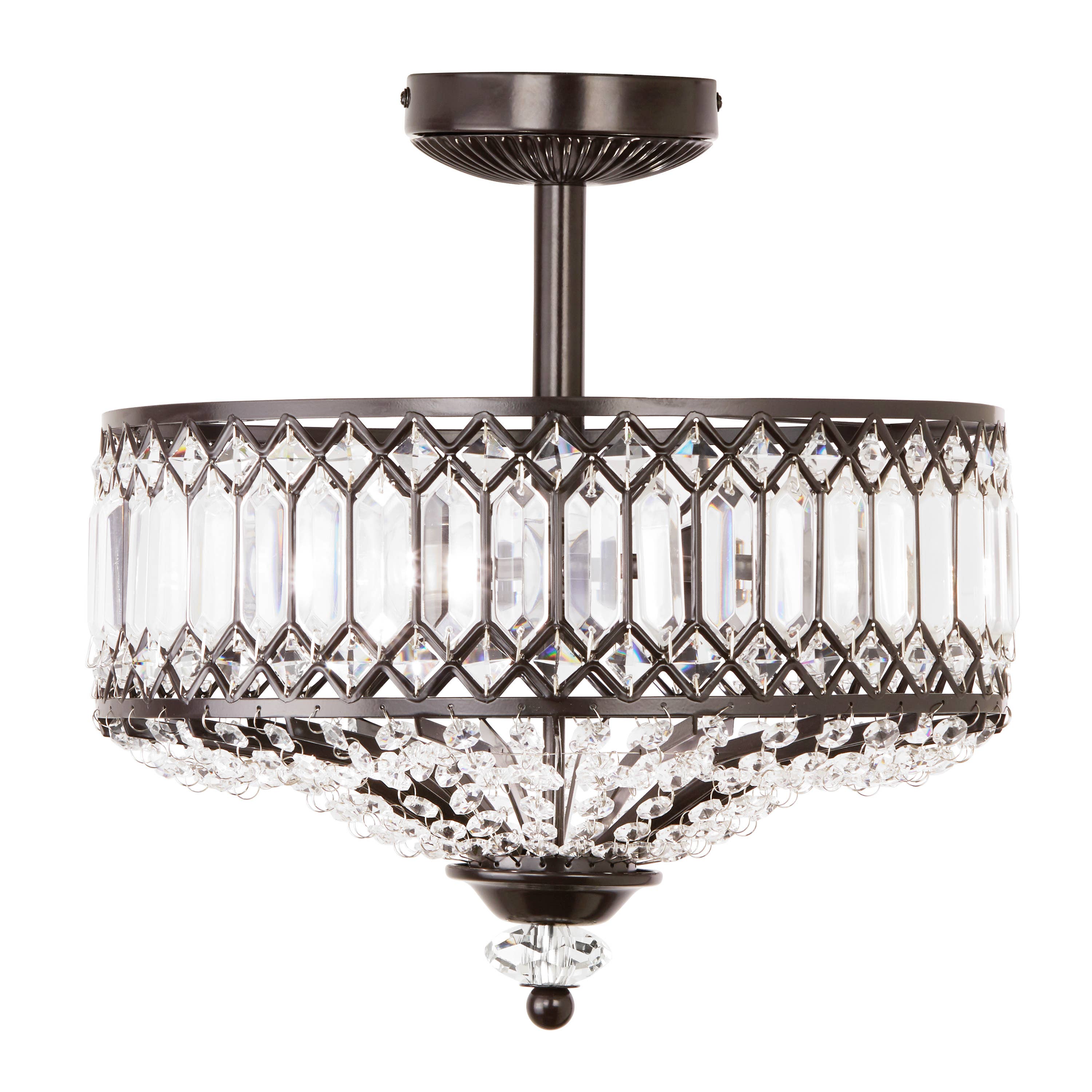 15.25"H Kendall Semi-Flush Mount Ceiling Light: Gold