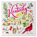 KY State Collection 8" Ceramic Trivet Kentucky Rosanne Beck