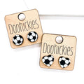 Soccer Stud Earrings: Round