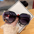 Rhinestone Polarized Sunglasses: Black
