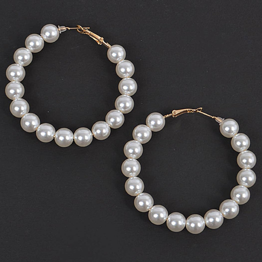 Pearl Hoop Earrings