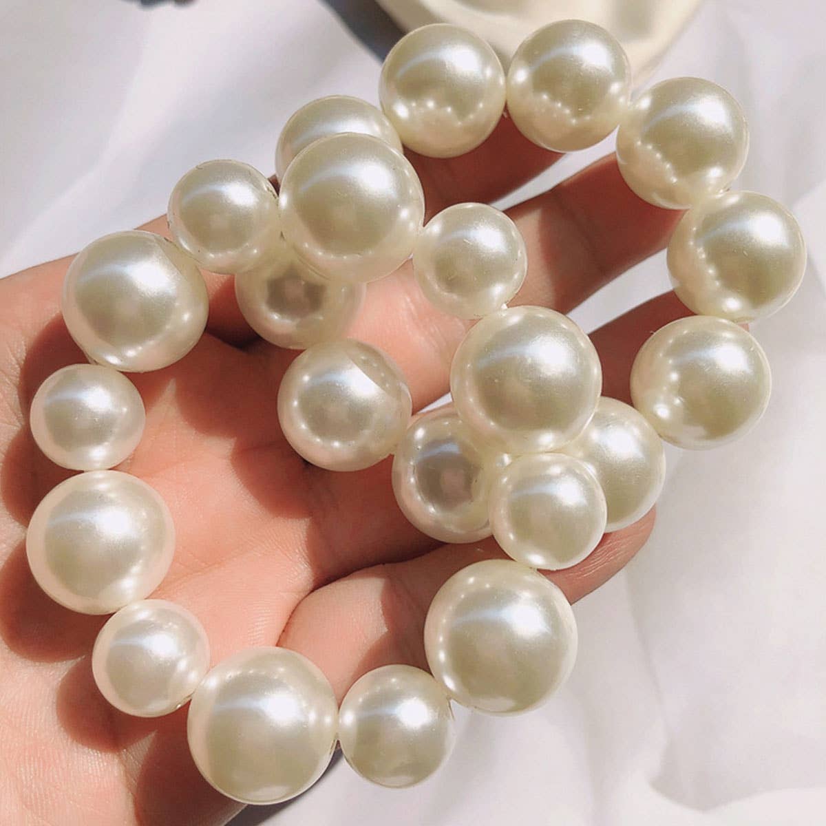 Pearl Hair Tie Bracelet: Large Pearl