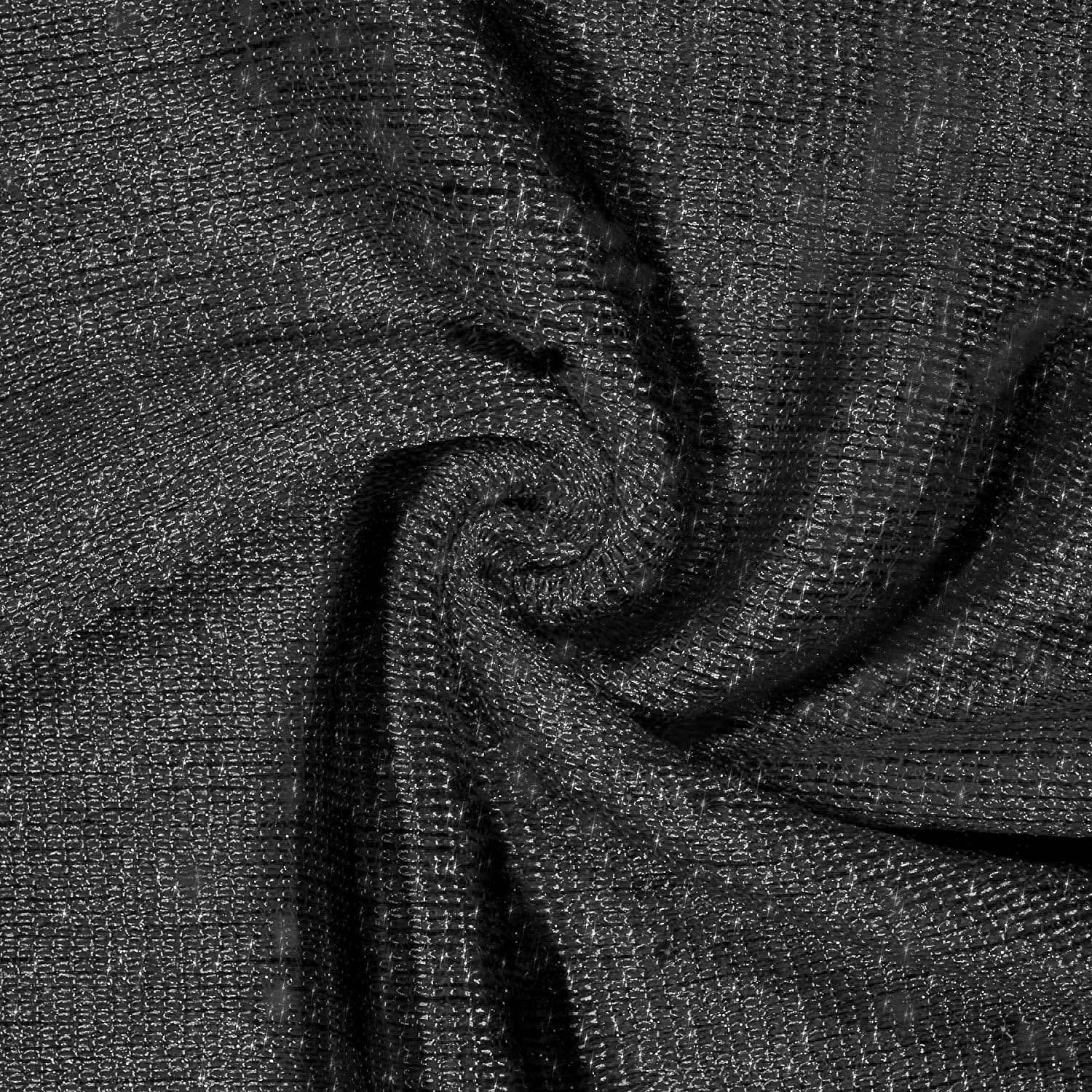 Sparkle Dress Scarf Shawl: Black with Black Shimmer
