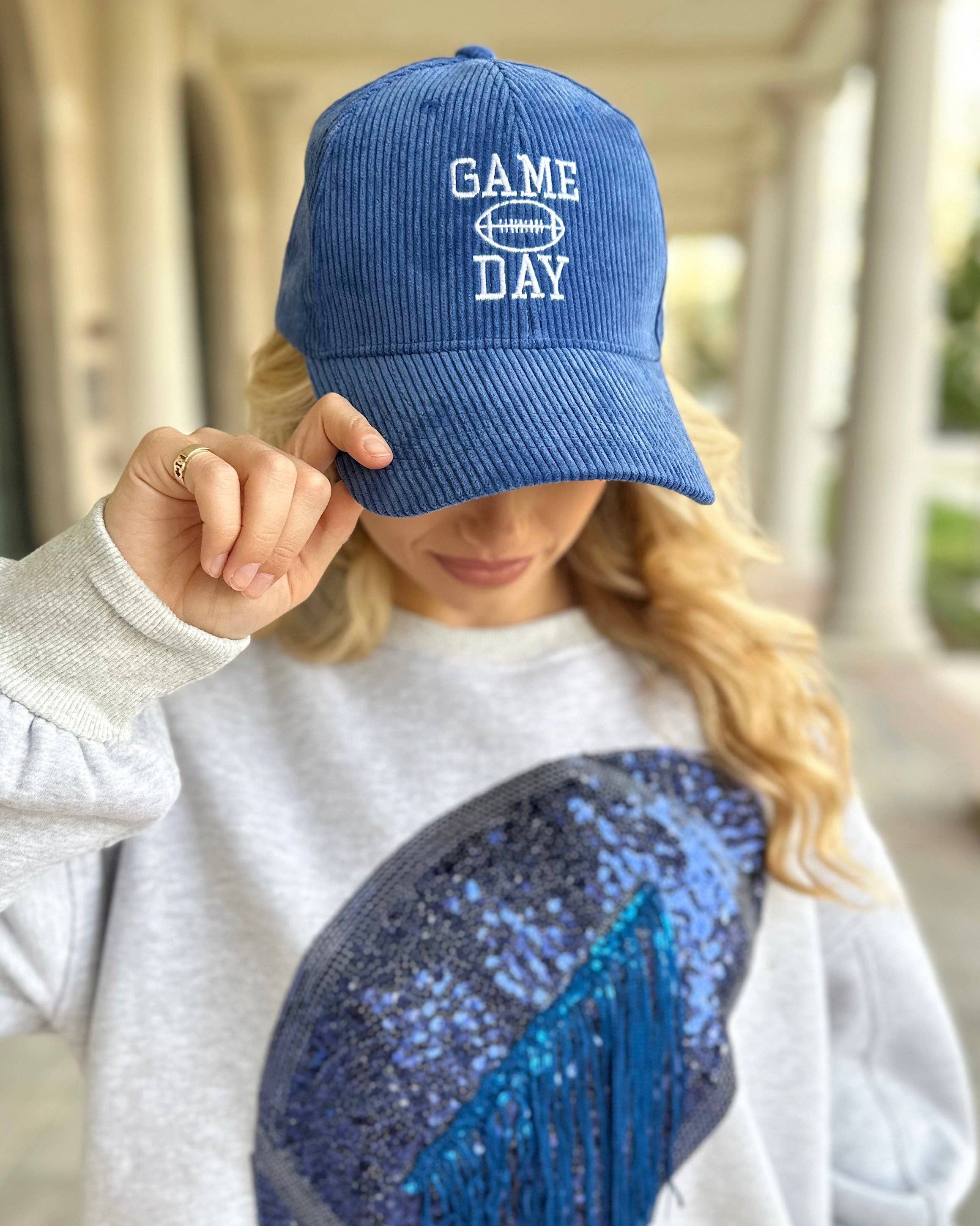 Game Day Football Cap: Blue