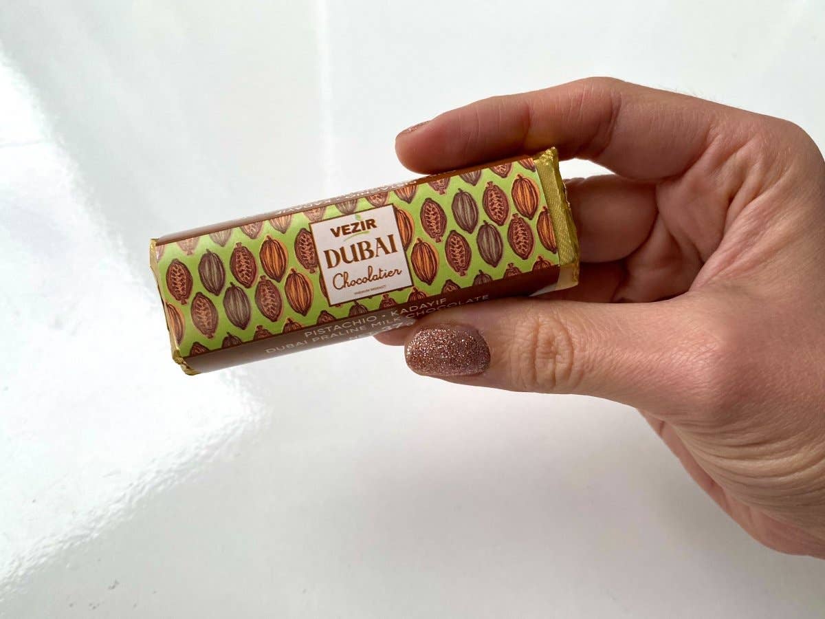 Pistachio Praline Dubai Chocolate Bar: 30 Pieces