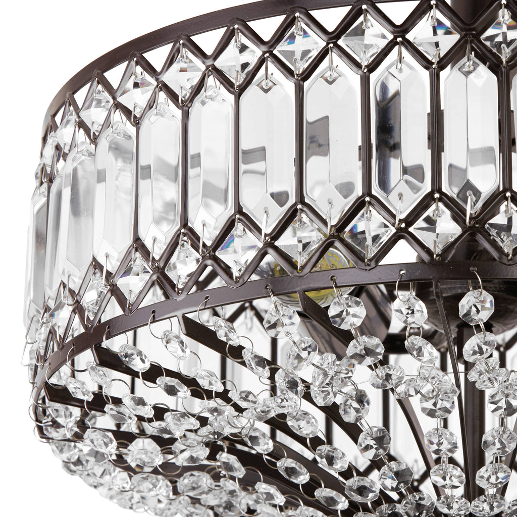 15.25"H Kendall Semi-Flush Mount Ceiling Light: Gold