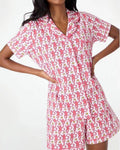 Comfy Short Sleeve Pajama Set: Pink