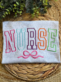 Nurse Bow Embroidered Tee