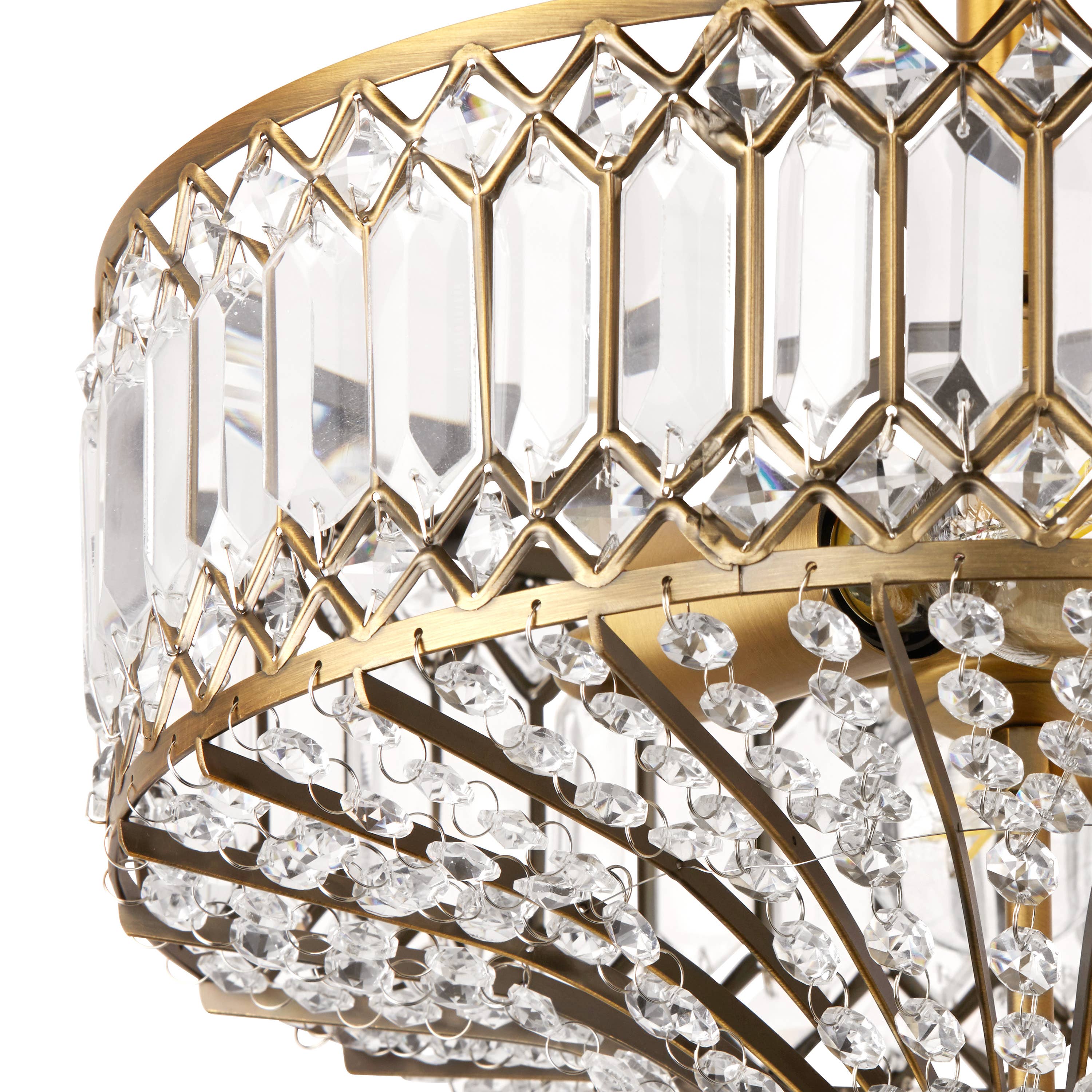 15.25"H Kendall Semi-Flush Mount Ceiling Light: Gold