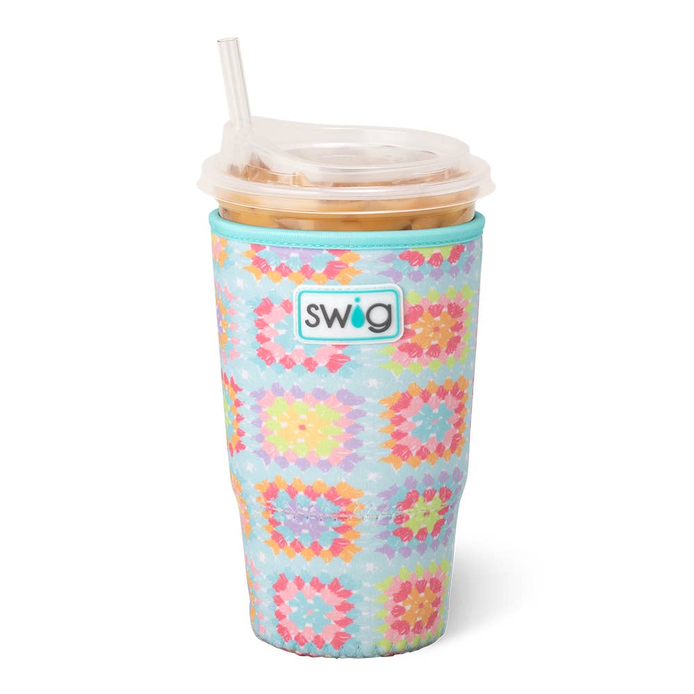 Granny Squares Iced Cup Coolie: Large