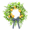 Spring Leaf and Lemon Wreath with Bow