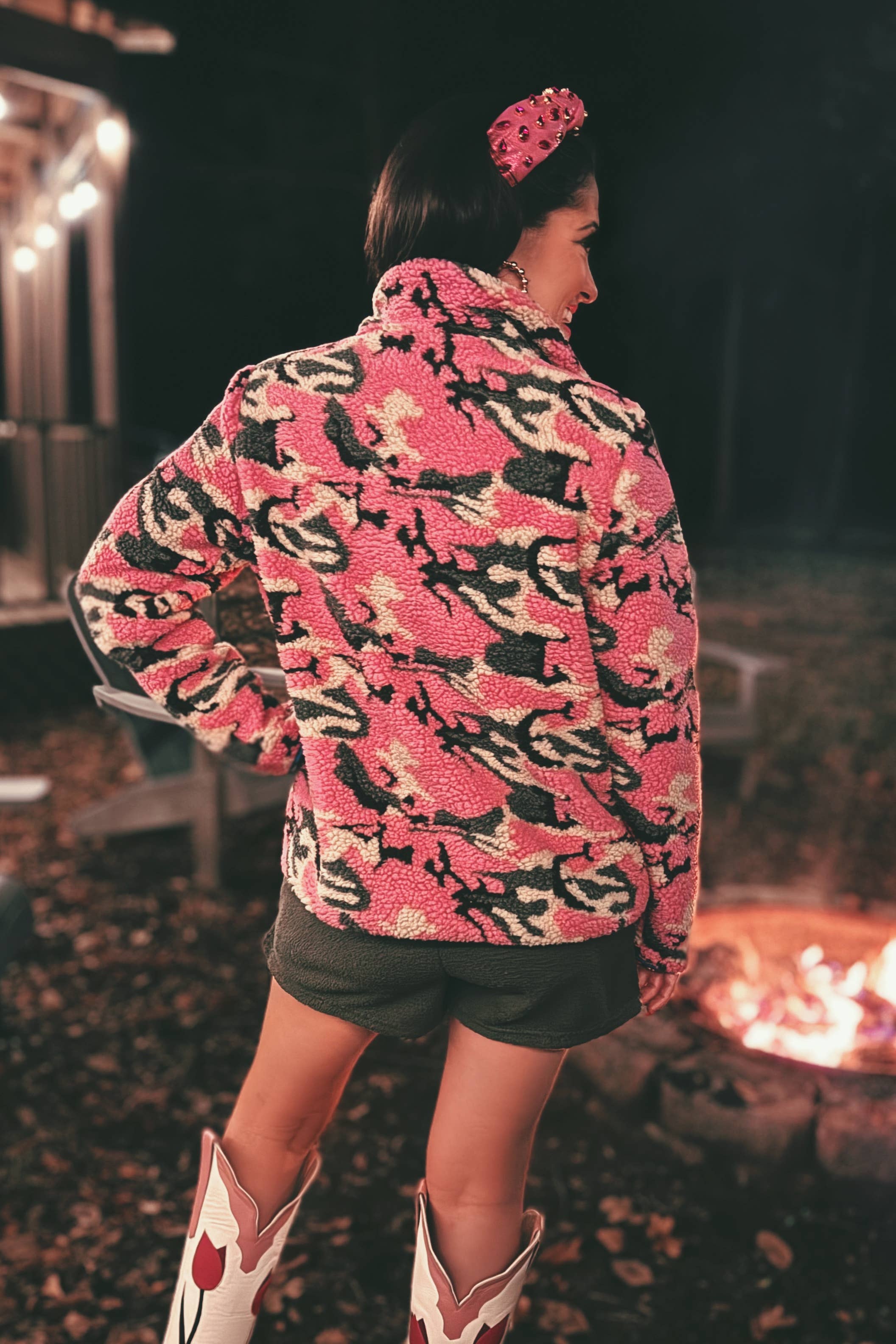 Pink Camo Fleece Jacket