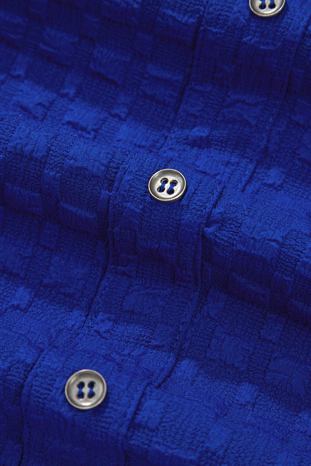 Jacquard Textured Tee and Shorts Set: Blue