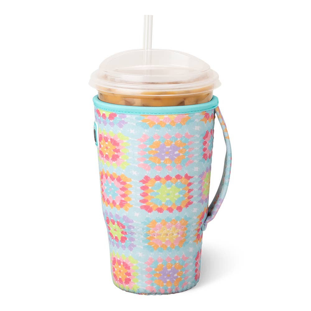 Granny Squares Iced Cup Coolie: Large