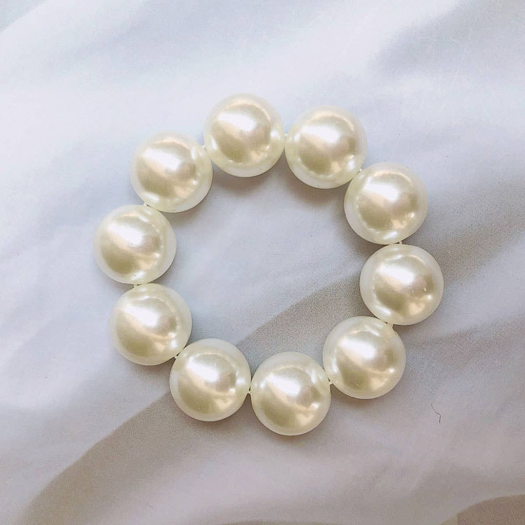 Pearl Hair Tie Bracelet: Large Pearl