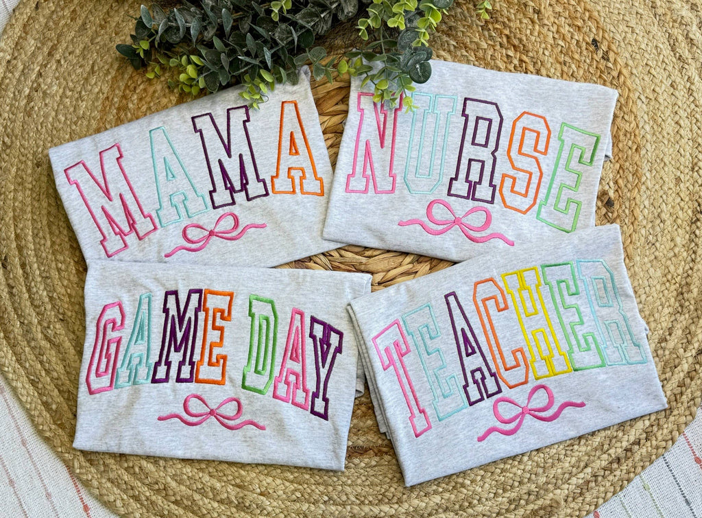 Nurse Bow Embroidered Tee