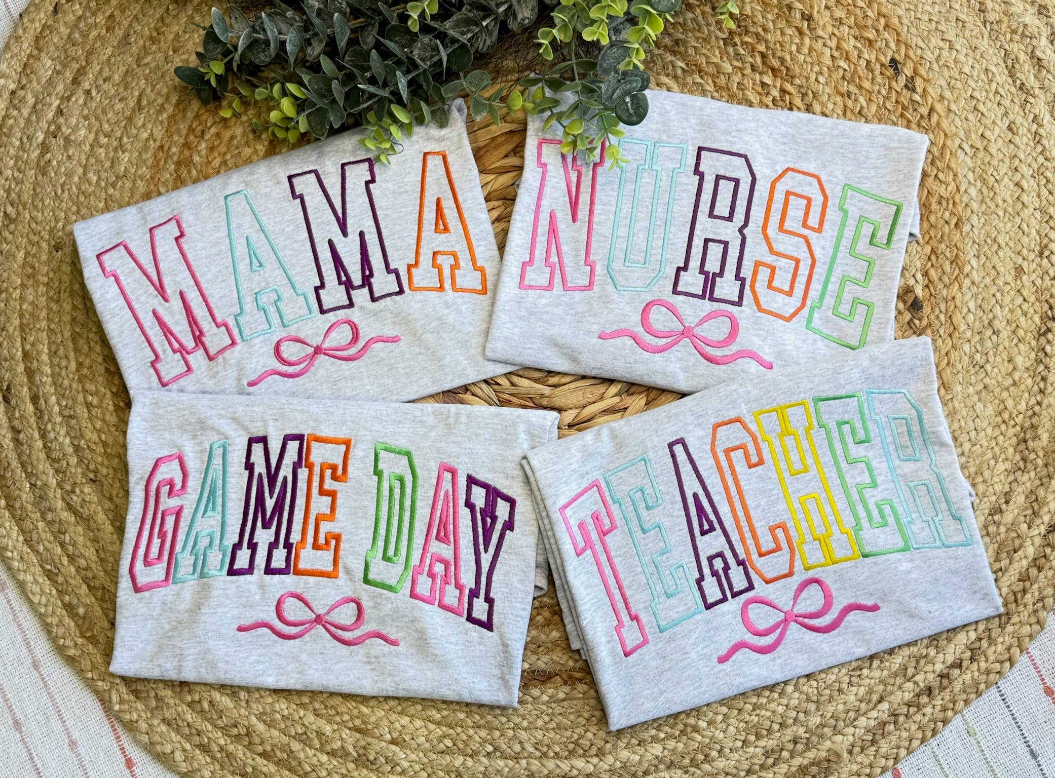 Nurse Bow Embroidered Tee