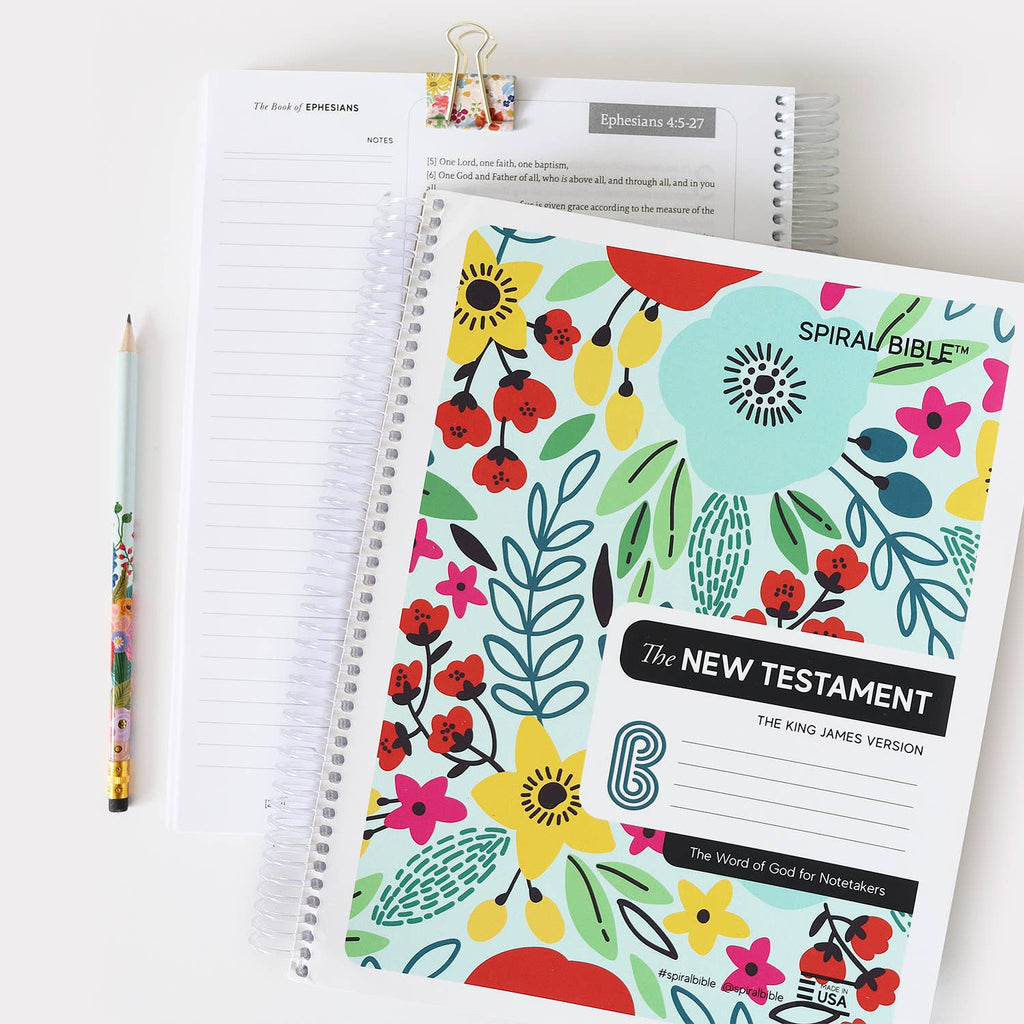 Spiral Bible™ KJV New Testament: Field of Flowers