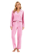 Long Sleeve Pajamas Set: Pink