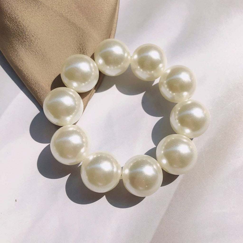 Pearl Hair Tie Bracelet: Large Pearl
