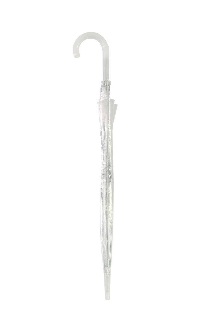 Transparent Dome Umbrella with White Handle